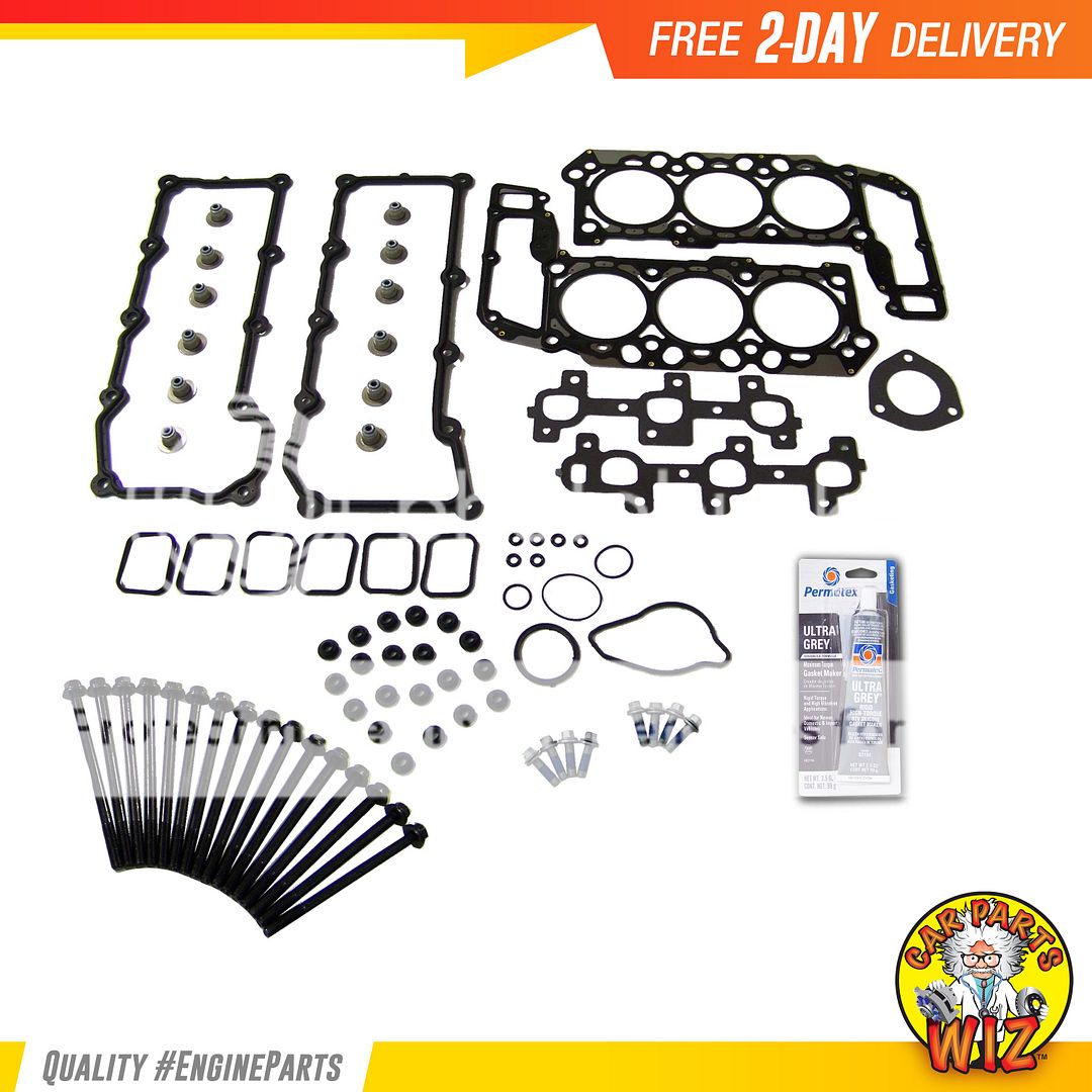 Head Gasket Set Bolts Fits 0205 Jeep Grand Cherokee 3.7L V6 SOHC 12v